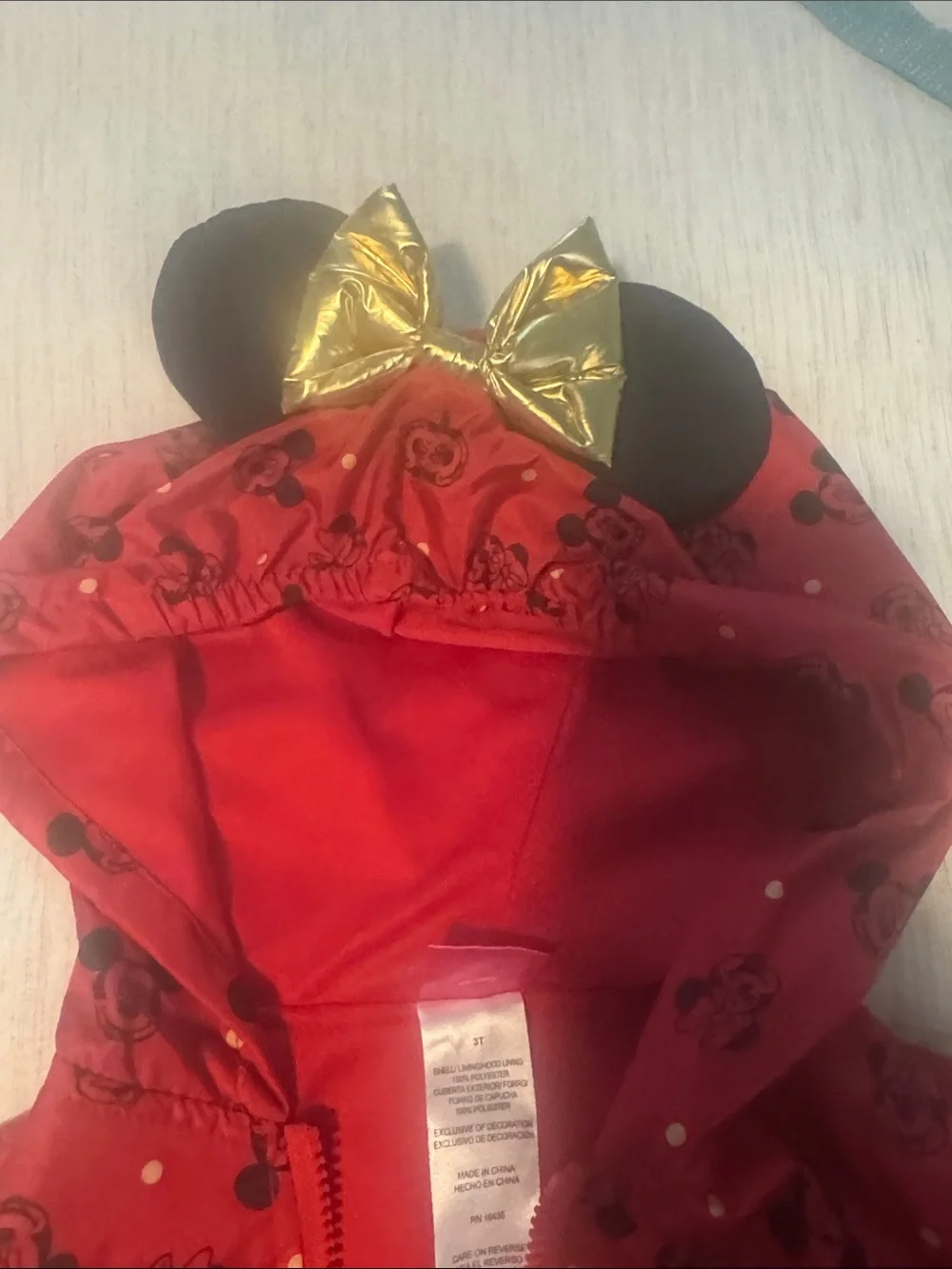 Disney Toddler Red Jacket with Hood (3T)